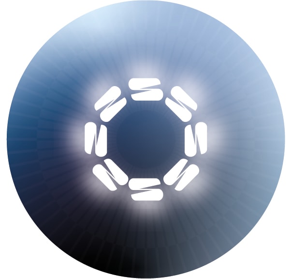 Graphic of a typography specimen showing the alphabet and numerals on top of a dark gray background.